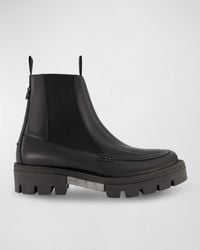 Karl Lagerfeld - Leather Apron Toe Chelsea Boots - Lyst