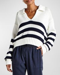 Splendid - Parker Polo Stripe Cotton Sweater - Lyst