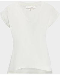 FRAME - Easy V-Neck Tee - Lyst