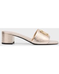 Givenchy - 4G Metallic Medallion Mule Sandals - Lyst