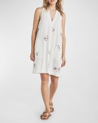 Splendid - Maren Sleeveless Floral Viscose Linen Mini Dress - Lyst