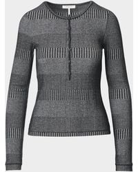 Rag & Bone - The Knit Two-Tone Henley Top - Lyst