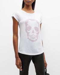 Zadig & Voltaire - Skull Strass Short-Sleeve T-Shirt - Lyst