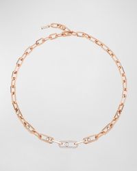Messika - Move Link 18k Pink Gold Diamond Necklace - Lyst