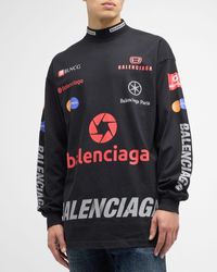 Balenciaga - Top League Long Sleeve T Shirt Oversized - Lyst