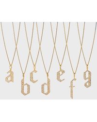 Bridget King Jewelry - 14k Diamond Alphabet Necklace - Lyst