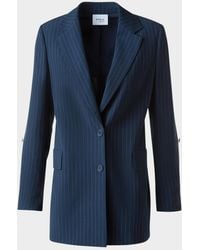 Akris Punto - Pinstripe Cool Wool Crepe Single-Breasted Jacket - Lyst