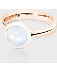 Tamara Comolli - Bouton 18k Rose Gold Small Sand Moonstone Ring, Size 7 - Lyst
