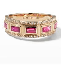 Kastel Jewelry - 14k Ruby And Diamond Ring, Size 7 - Lyst
