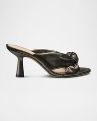 Stuart Weitzman - 75Mm Soplaya Leather Noir Mule Sandals - Lyst