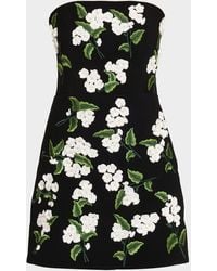 Alice + Olivia - Velia Embellished Strapless Mini Gown - Lyst