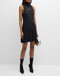 Courreges - Sleeveless Zip-Front Interlock Mini Tracksuit Dress - Lyst