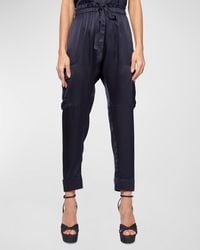 Cami NYC - Carmen Cropped Silk Cargo Pants - Lyst