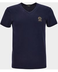 Versace - Apos;S Logo V-Neck T-Shirt - Lyst