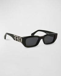 Off-White c/o Virgil Abloh - Fillmore Acetate Rectangle Sunglasses - Lyst
