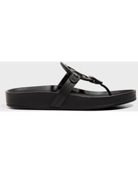 Tory Burch - Miller Cloud Leather Thong Sandals - Lyst