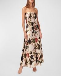 Cami NYC - Noelle Strapless Floral Satin Maxi Dress - Lyst