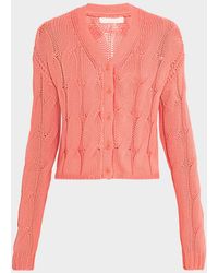 SABLYN - Jolie Cropped Cable-Knit Cashmere Cardigan - Lyst