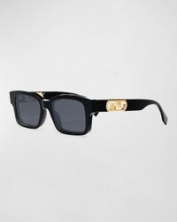 Fendi - Ff Square Acetate Sunglasses - Lyst