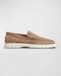 Tod's - Suede Moccasin Slipper Loafers - Lyst