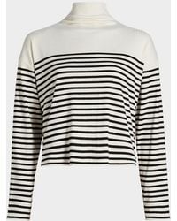 Rag & Bone - The Knit Striped Turtleneck Long-Sleeve Top - Lyst