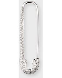 Anita Ko - 18k White Gold Extra Large Diamond Safety Pin Earring, Single (right) - Lyst