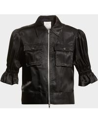 Cinq À Sept - Holly Short-sleeve Sateen Jacket - Lyst