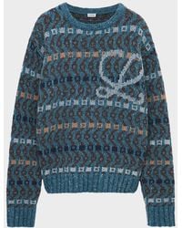 Loewe - Apos;S L-Monogram Intarsia Knit Crewneck Sweater - Lyst