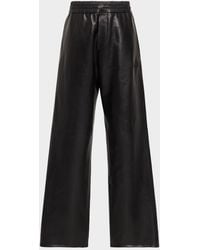 Amiri - Apos;S Leather Wide-Leg Track Pants - Lyst