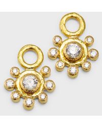 Elizabeth Locke - 19k Yellow Gold Diamond Earring Pendants - Lyst