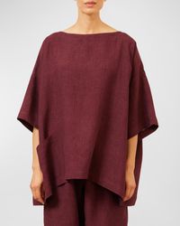 Eskandar - Angle-To-Front 3/4-Sleeve Scoop-Neck Tunic (Long Length) - Lyst
