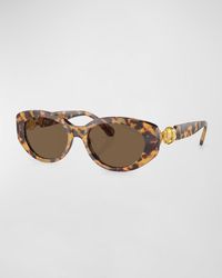 Swarovski - Crystal-Embellished Acetate Oval Sunglasses - Lyst