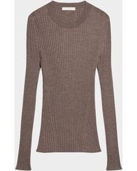 Helmut Lang - Open-Back Ribbed Wool Top - Lyst
