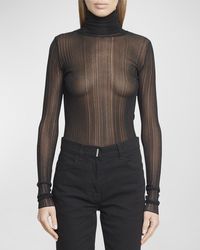 Givenchy - Turtleneck Semi-Sheer Sweater - Lyst