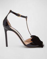 Tom Ford - Patent Bow T-Strap Stiletto Sandals - Lyst