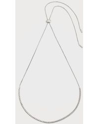 Cassidy Diamonds - 18k White Gold Diamond Illusion Bezel Necklace - Lyst