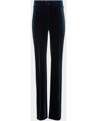 Akris - Carl Techno Velvet Stretch Straight-Leg Pants - Lyst