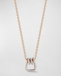 WALTERS FAITH - Huxley 18k Rose Gold Diamond Coil Link Pendant Necklace - Lyst