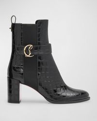 Christian Louboutin - Croco Chelsea Sole Booties - Lyst