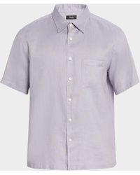 Theory - Apos;S Irving Linen Button-Down Shirt - Lyst