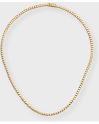Jennifer Meyer - 18k Gold Square Tennis Necklace - Lyst