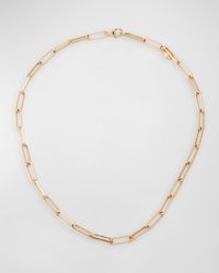 WALTERS FAITH - Rose Gold Large Elongated Chain Necklace, 16"l - Lyst