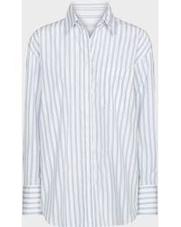 Twp - Big Joe Striped Cotton Button-Front Shirt - Lyst
