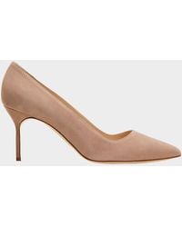 Manolo Blahnik - Bb 70Mm Suede Stiletto Pumps - Lyst