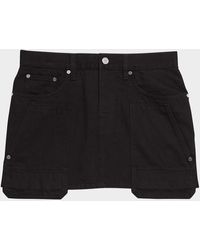 Helmut Lang - Mini Denim Carpenter Skirt - Lyst