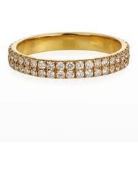 Fern Freeman Jewelry - 18k Pave 2-row Diamond Pinky Ring, Size 4 - Lyst