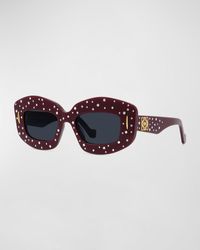 Loewe - Anagram Starry Night Rectangle Sunglasses - Lyst