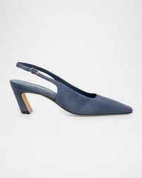 Stuart Weitzman - 50Mm Stassi Suede Slingback Pumps - Lyst