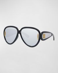 Loewe - Anagram Mirrored Acetate Round Sunglasses - Lyst