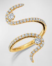 Graziela Gems - 18K Diamond Swirl Ring - Lyst
